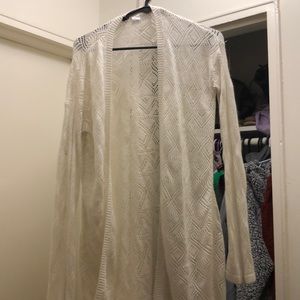 Divided sheer cardigan